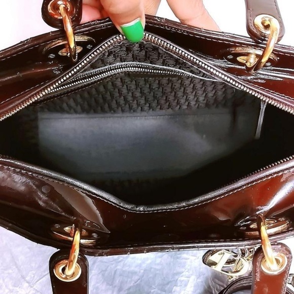 DIOR Cannage "Lady Dior" Bag Brown (PRE-OWNED) - Picture 5 of 11
